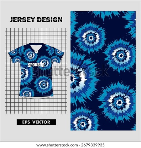 Tie-dye Jersey Template with Sponsor Space