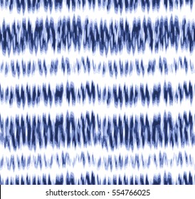Tie-dye pattern in indigo blue. Editable vector seamless pattern repeat.