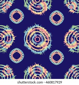 Tie-dye pattern multi-colored elements abstract texture print for textile, fabric, wallpaper, and wrapping paper.