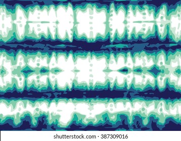 Tie-dye textile design. Editable 6 color vector. Seamless pattern repeat.