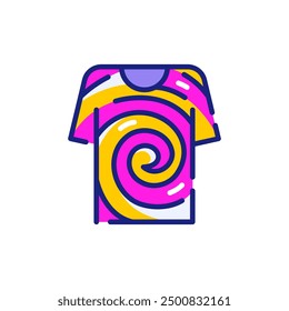 Tie-Dye Y2K Vector Icon Illustration