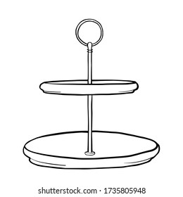 Maßgeschneiderte, handgezeichnete Vektor-Illustration auf weißem Hintergrund 