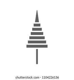 Tiered icon vector in trendy flat style isolated on white background