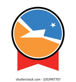 Tierra Del Fuego Province Argentina flag.