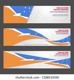 Tierra del Fuego province Argentina independence day abstract background design banner and flyer, postcard, landscape, celebration vector illustration