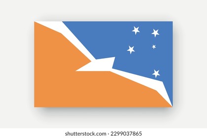 Tierra del Fuego Province - Argentina .Detailed flag on white background. Vector illustration.jpg