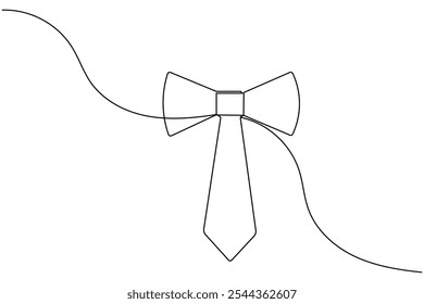 Vincula el dibujo lineal continuo del icono de Vector simple de contorno aislado