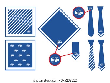 Ties and scarfs with branding.