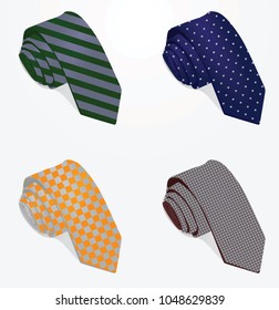 Ties set. vector illustration