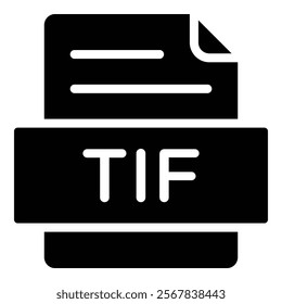 Tif Document File Icon Element For Design