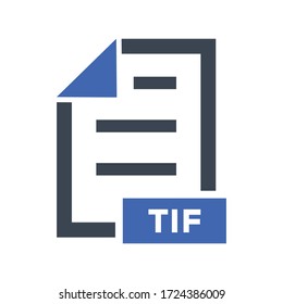 Icono de formato de archivo TIF. imagen vectorial de formato de archivo TIF
