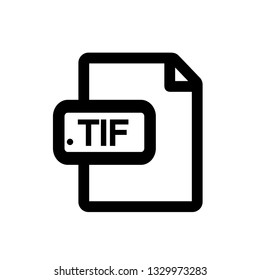 TIF file format icon,vector illustration. Flat design style. vector TIF file format icon illustration isolated on White background, TIF file format icon Eps10. 