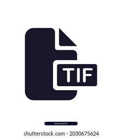 tif icon. Document vector icon. Pixel perfect. Document Icon Vector Illustration on the white background.