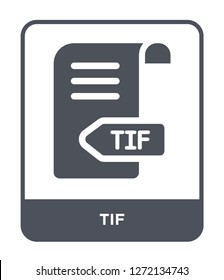 tif icon vector on white background, tif trendy filled icons from File type collection, tif simple element illustration