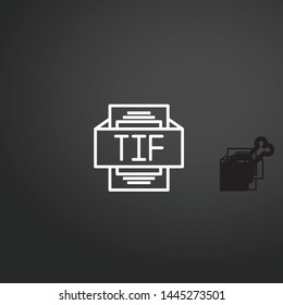 Tif vector icon. Tif concept stroke symbol design. Thin graphic elements vector illustration, outline pattern for your web site design, logo, UI. EPS 10.