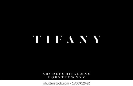 tifany, luxury glamour elegant vector font alphabet set