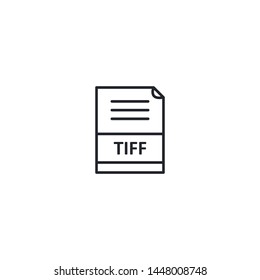 TIFF File Extension Outline Icon Vector
