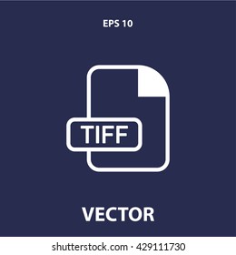 tiff file format icon. tiff file extension vector illustration