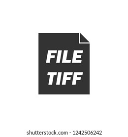 TIFF file. Icon Flat