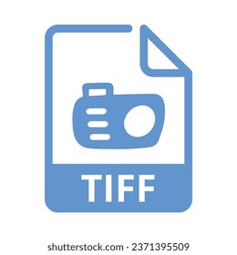 TIFF File Icon. Vector File Format. Image File Extension Modern Flat Design