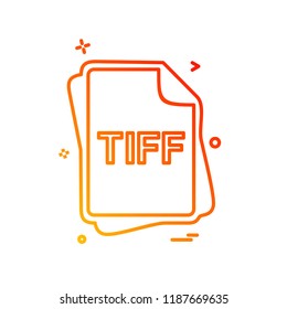 TIFF file type icon design vector