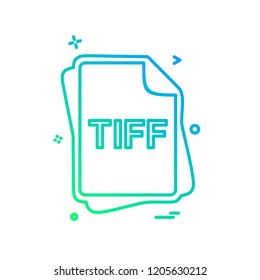 TIFF file type icon design vector