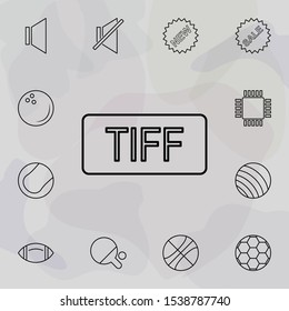 TIFF format icon. Universal set of web for website design and development, app development