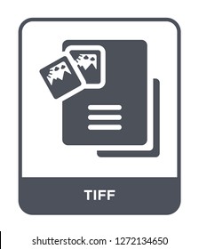 tiff icon vector on white background, tiff trendy filled icons from File type collection, tiff simple element illustration