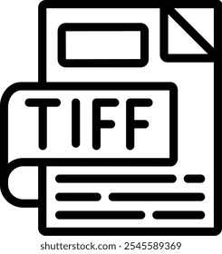 TIFF Line Icon Vector Design