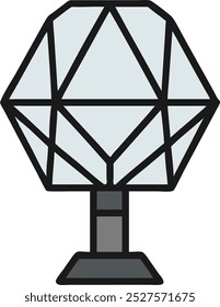 tiffany lamp icon clipart. The isolated object on a white background. logo. art deco