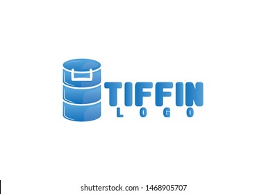 Tiffin box logo design template. Isolated on white background.