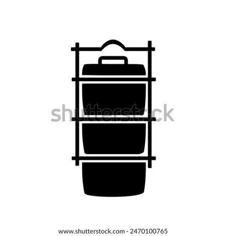Tiffin icon isolated on white background.