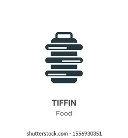 Tiffin Vector Icon On White Background. Flat Vector Tiffin Icon Symbol Sign From Modern Food Collection For Mobile Concept And Web Apps Design.