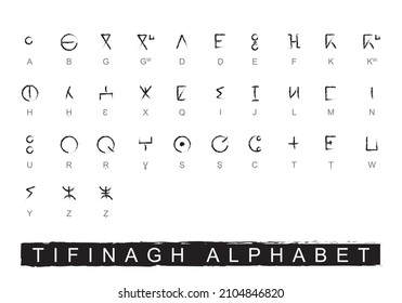 Tifinagh Alphabet, vector amazigh alphabet, berber letters, amazigh symbol,