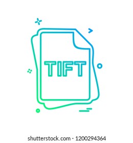 TIFT file type icon design vector