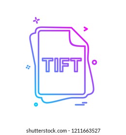 TIFT file type icon design vector