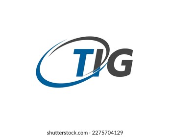 TIG letter creative modern elegant swoosh logo design