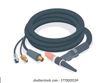 tig welding machine cable isometric designed