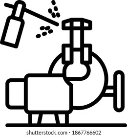 Tig welding stainless steel bolts Concept Vector Icon Design, Arc welding equipment and Metal Work Symbol on white background, Construction and Industrial manufacturing Sign