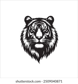 Tiger 3 silhouette vector design eps