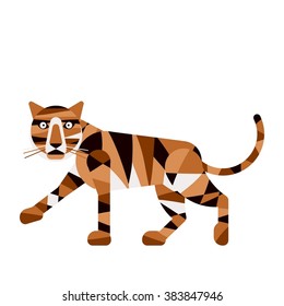 tiger abstract isolated on a white background.Vector illustration.