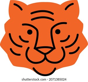 tiger abstract logo icon. Lines, design elements, background decoration