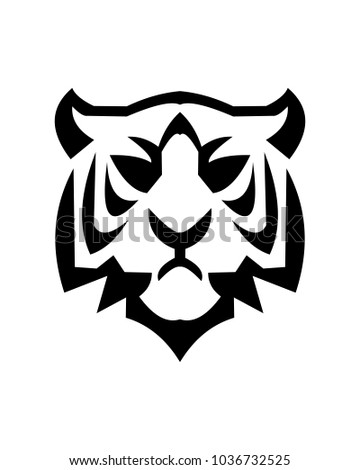 Tiger Abstract Logo Template Stock Vector Royalty Free 1036732525