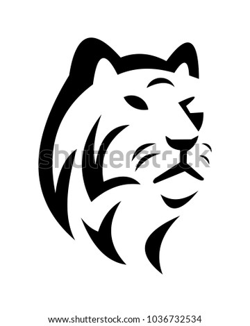 Tiger Abstract Logo Template Stock Vector Royalty Free 1036732534