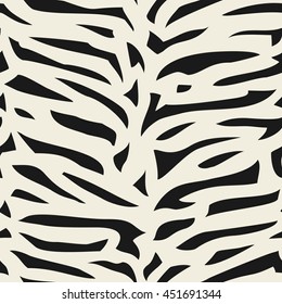 Tiger abstract monochrome seamless pattern. Vector.