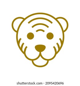 Tiger abstract vector logo or icon template, sign or symbol.