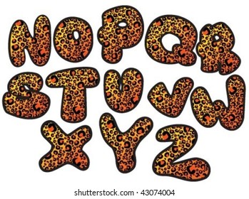 tiger alphabet n-z