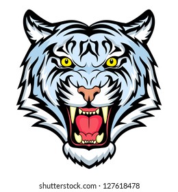 Tiger anger. This is vector illustration ideal for a mascot and tattoo or T-shirt graphic.