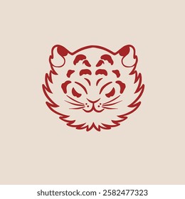 Tiger anger. Vector illustration of a tiger head.	
