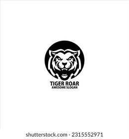 tiger angry design mascot logo